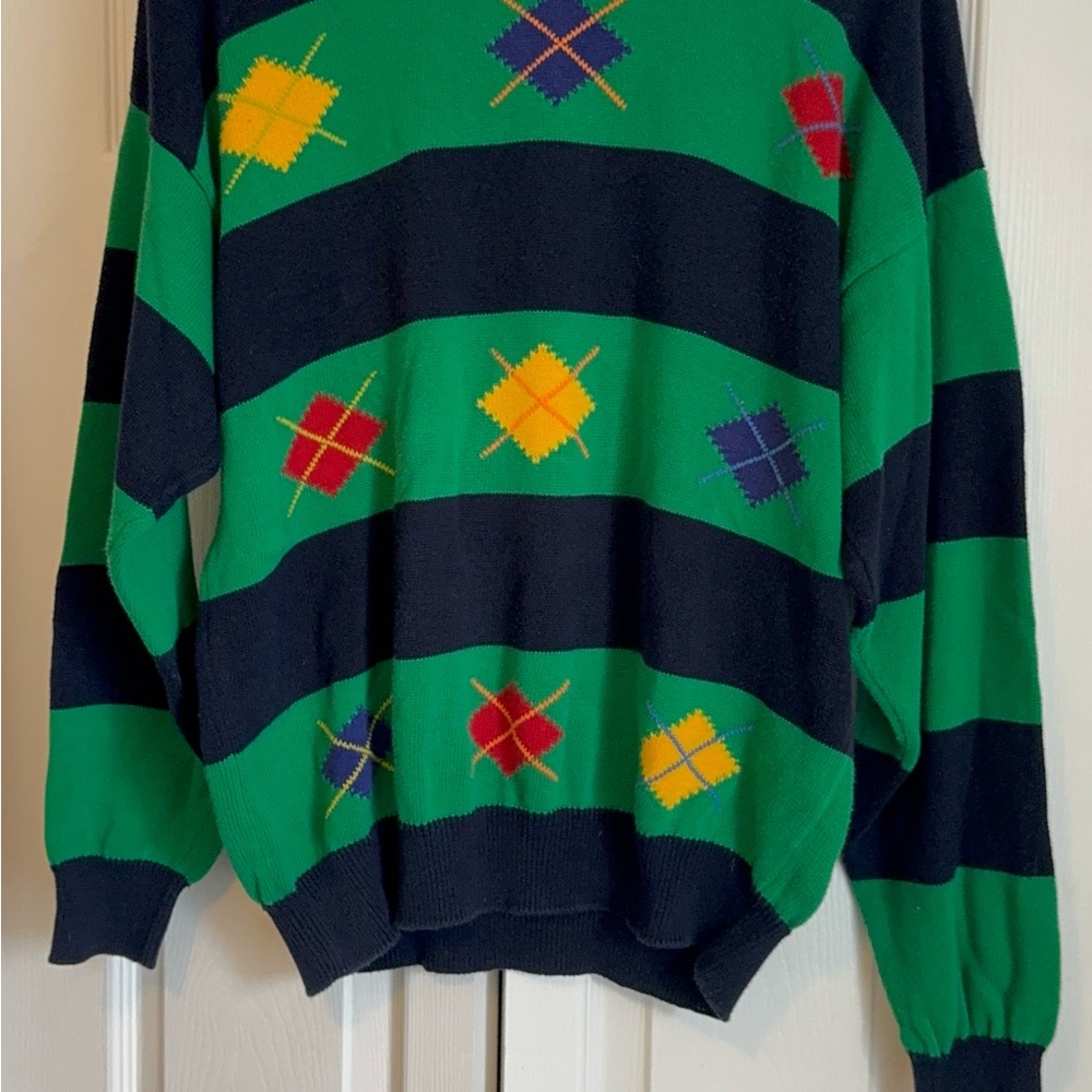 United Colors Of Benetton Multicolor Patterned Crewneck Sweater